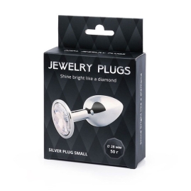 Пробка Jewelry Plug - Silver Small Clear