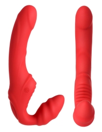 Страпон безремневой Black&amp;Red с вибрацией